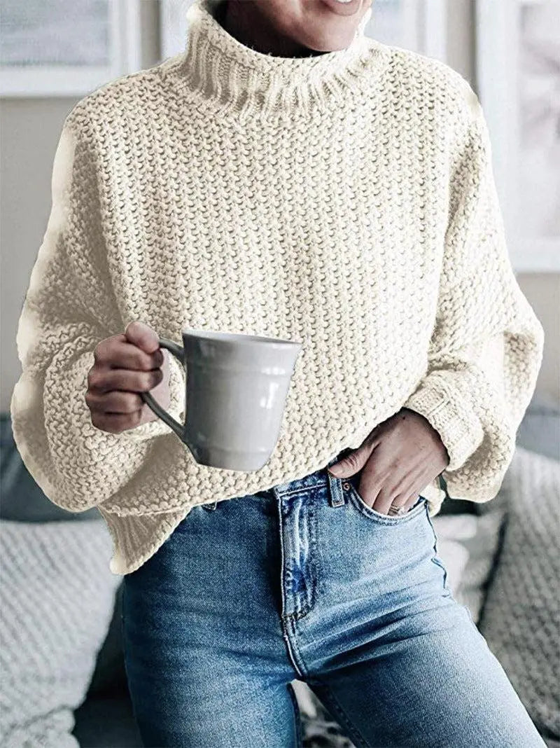 Blue Zone Planet |  Dropped Shoulder Rolled Hem Sweater BLUE ZONE PLANET