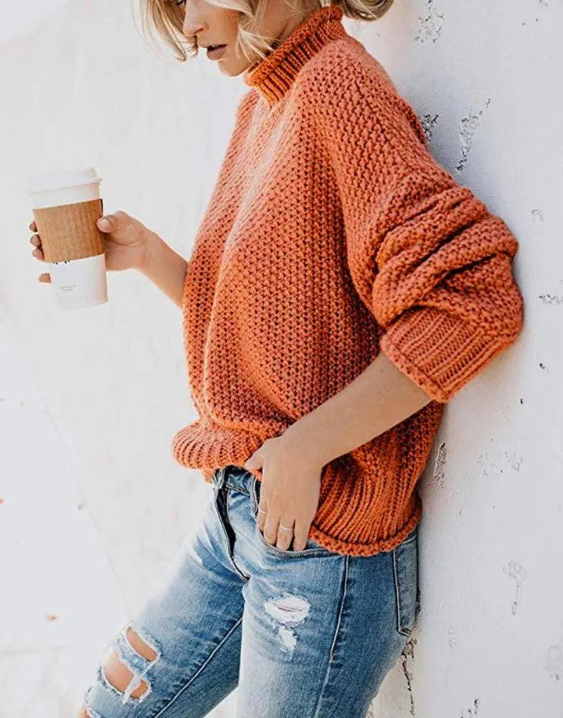 Blue Zone Planet |  Dropped Shoulder Rolled Hem Sweater BLUE ZONE PLANET
