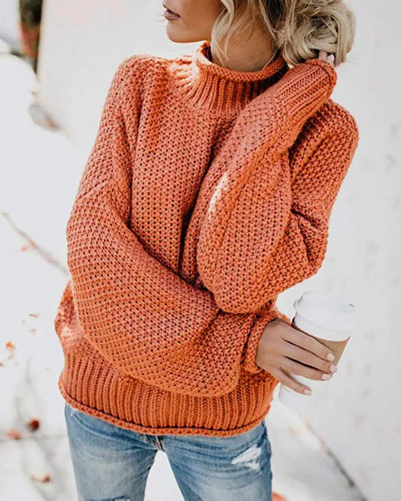Blue Zone Planet |  Dropped Shoulder Rolled Hem Sweater BLUE ZONE PLANET