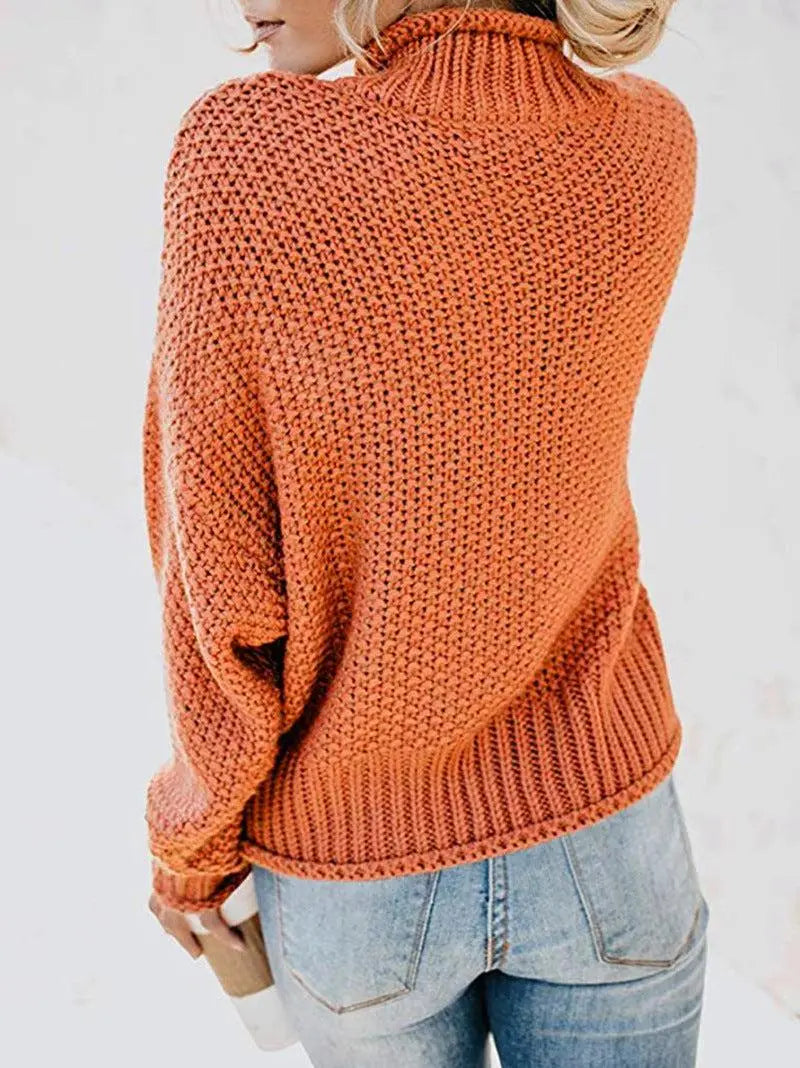 Blue Zone Planet |  Dropped Shoulder Rolled Hem Sweater BLUE ZONE PLANET