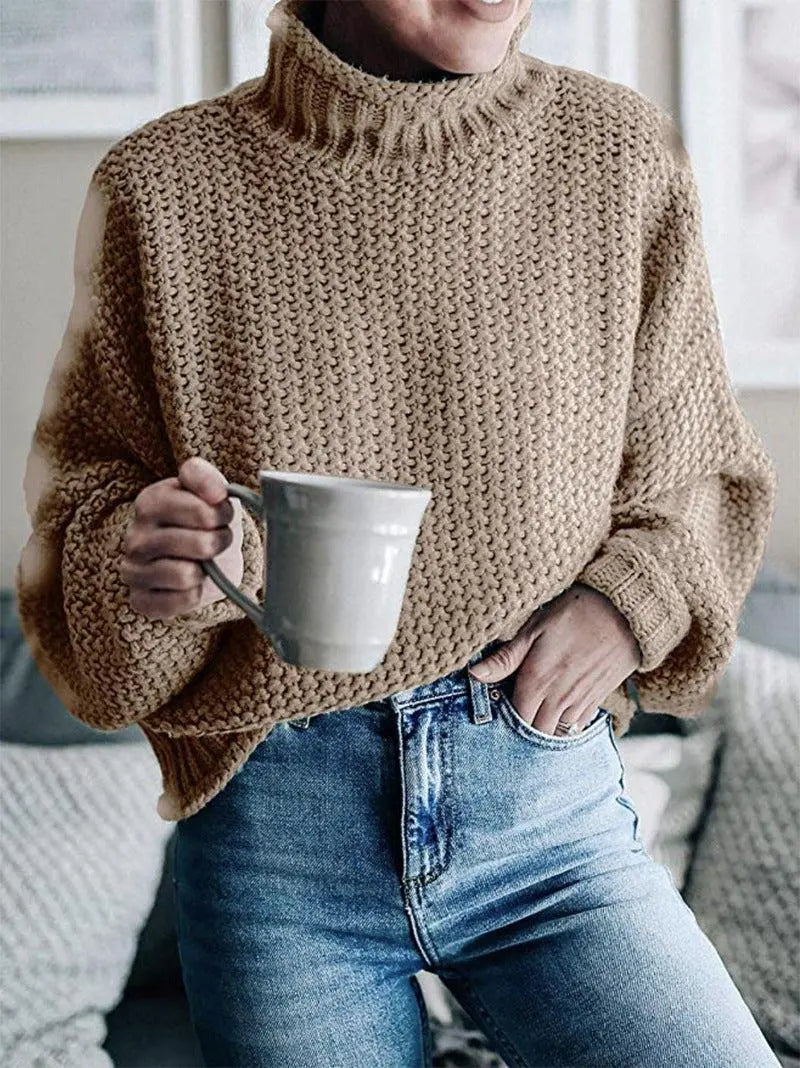 Blue Zone Planet |  Dropped Shoulder Rolled Hem Sweater BLUE ZONE PLANET