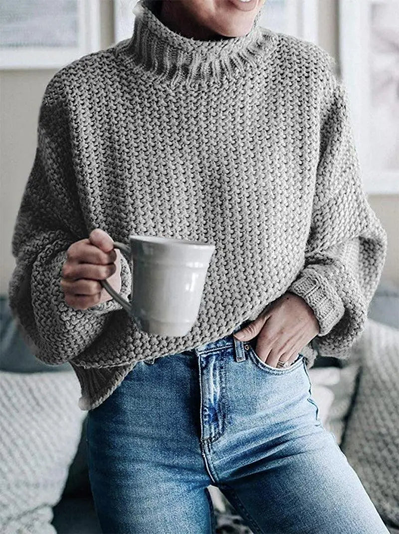 Blue Zone Planet |  Dropped Shoulder Rolled Hem Sweater BLUE ZONE PLANET