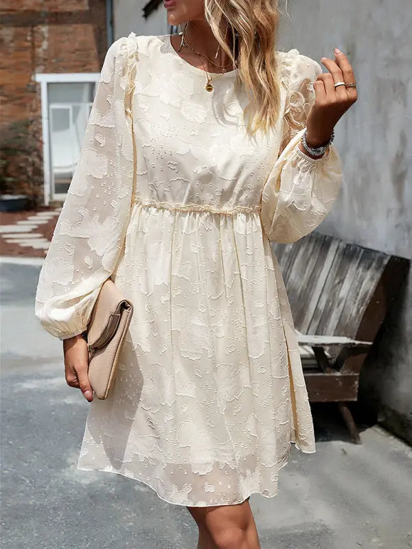 Blue Zone Planet |  Elegant Empire Waist A-Line Loose Dress BLUE ZONE PLANET