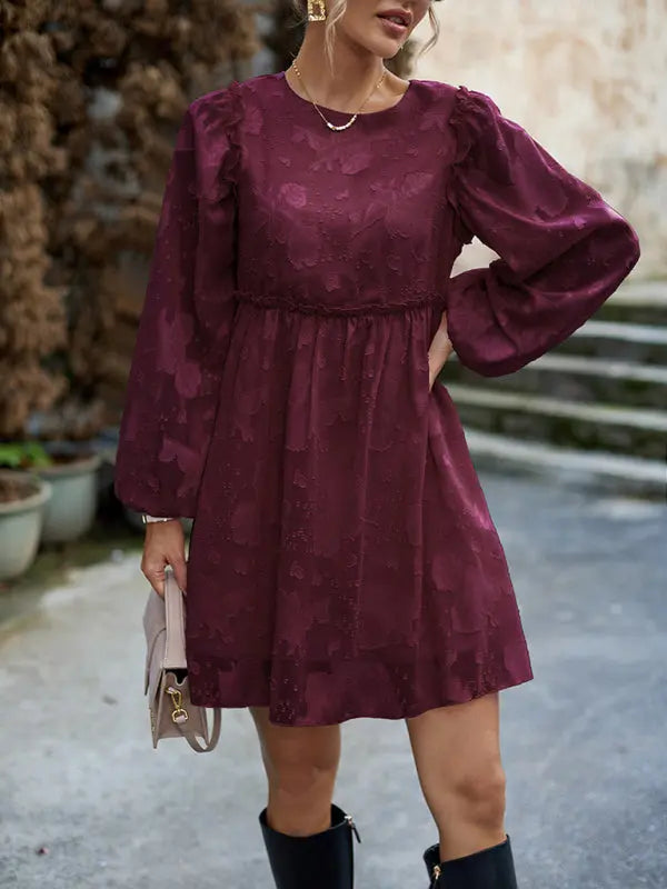 Blue Zone Planet |  Elegant Empire Waist A-Line Loose Dress BLUE ZONE PLANET