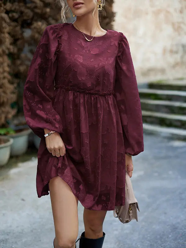 Blue Zone Planet |  Elegant Empire Waist A-Line Loose Dress BLUE ZONE PLANET