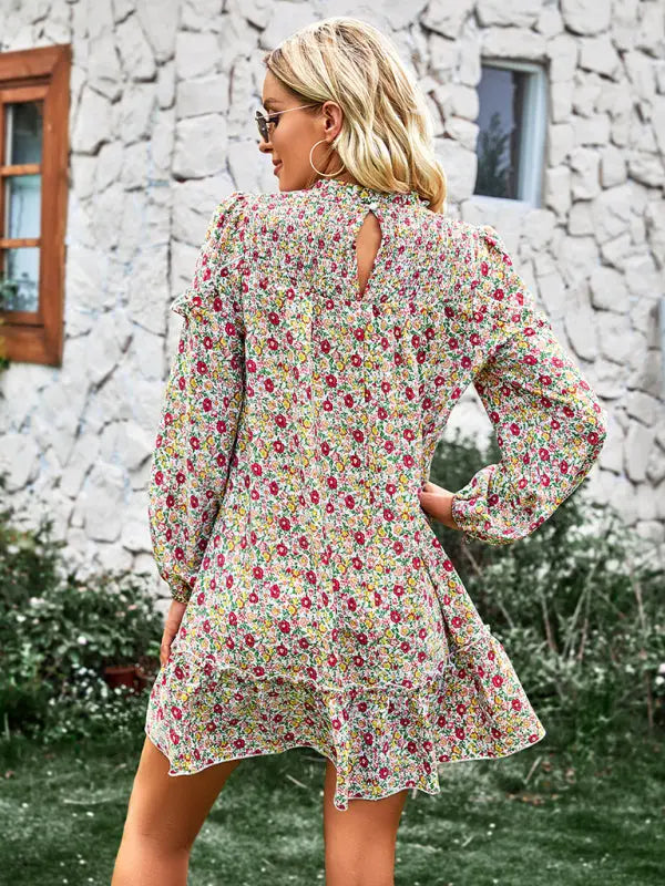 Blue Zone Planet | Emily's Holiday Loose Floral Mini Dress BLUE ZONE PLANET