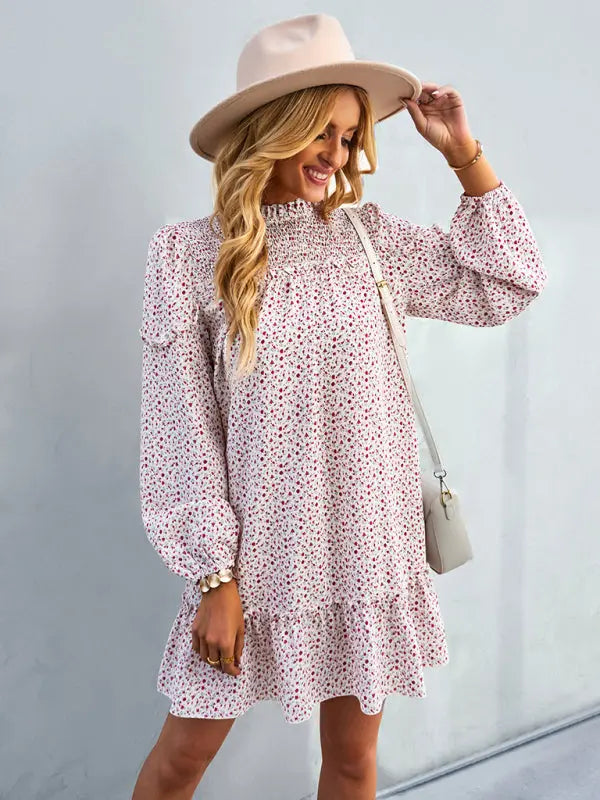 Blue Zone Planet | Emily's Holiday Loose Floral Mini Dress BLUE ZONE PLANET