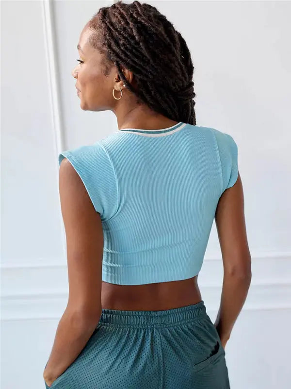 Blue Zone Planet |  Emily's Knitted Half Cardigan Short Vest BLUE ZONE PLANET