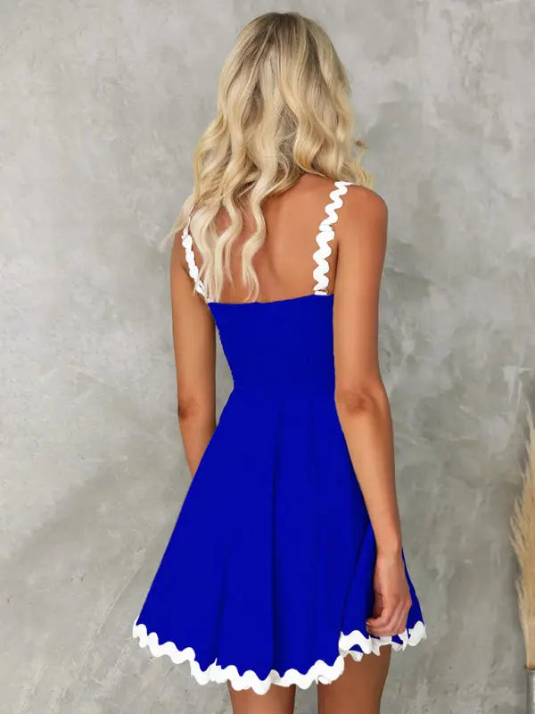 Blue Zone Planet | Emma's Sweetheart Solid Spaghetti Strap Dress BLUE ZONE PLANET