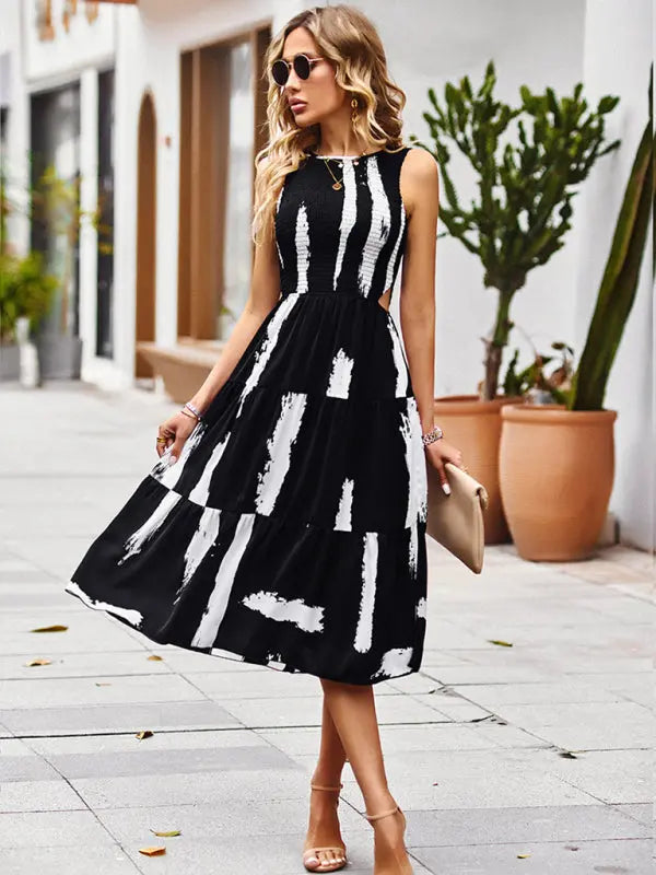 Blue Zone Planet |  Floral Print Sleeveless Midi Dress BLUE ZONE PLANET