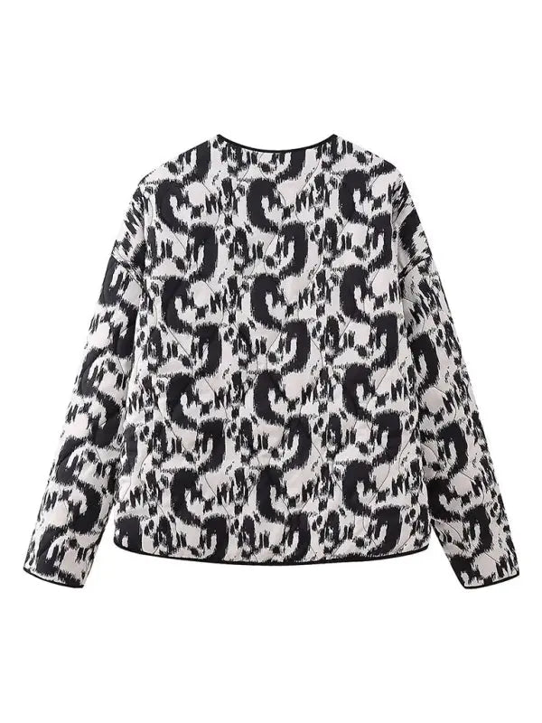 Blue Zone Planet |  Floral print turtleneck Quilting coat BLUE ZONE PLANET