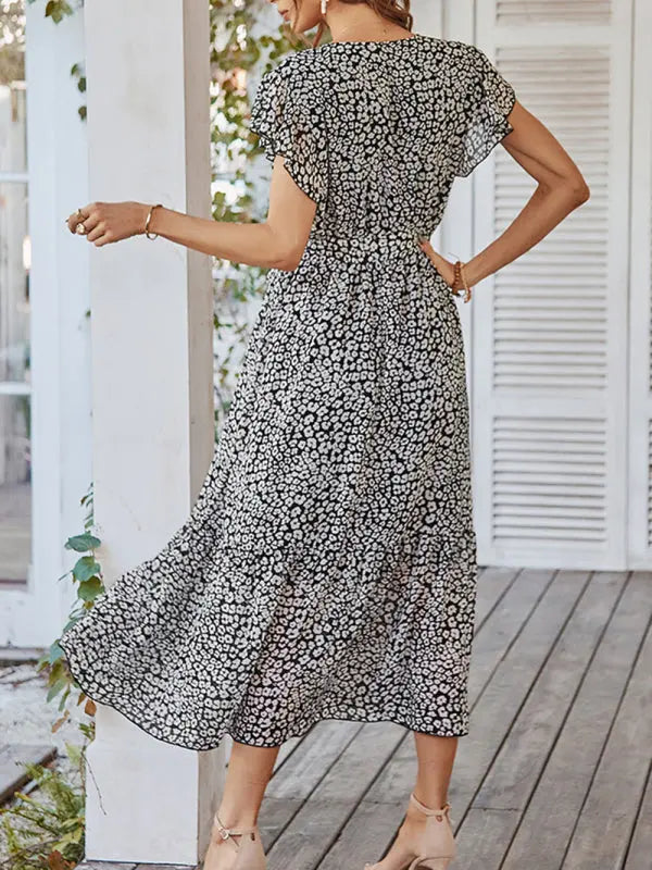 Blue Zone Planet |  Flowy Dress Spring Summer Printed Vacation Skirt BLUE ZONE PLANET