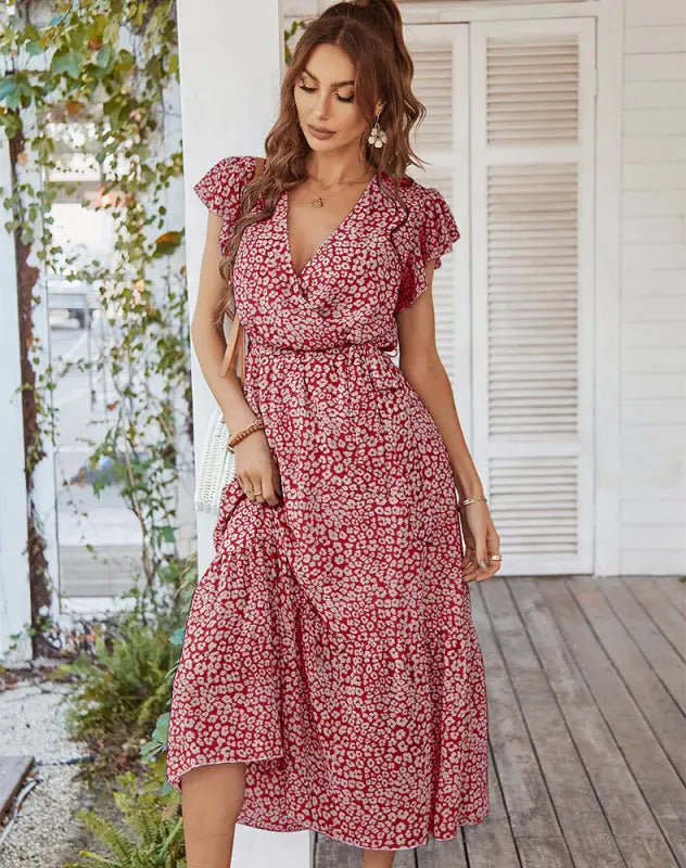 Blue Zone Planet |  Flowy Dress Spring Summer Printed Vacation Skirt BLUE ZONE PLANET