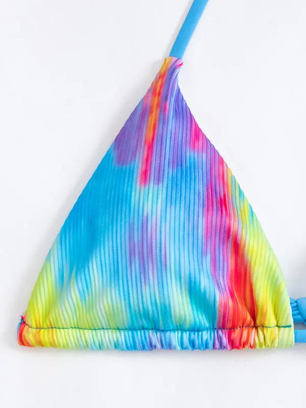 Blue Zone Planet |  Gradient Backless Halter Neck Bikini BLUE ZONE PLANET