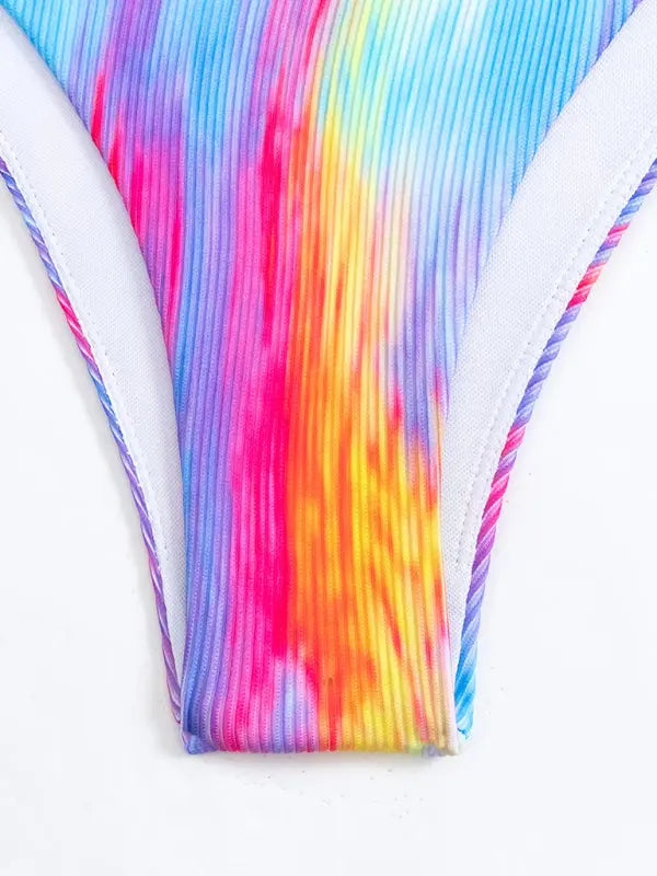 Blue Zone Planet |  Gradient Backless Halter Neck Bikini BLUE ZONE PLANET