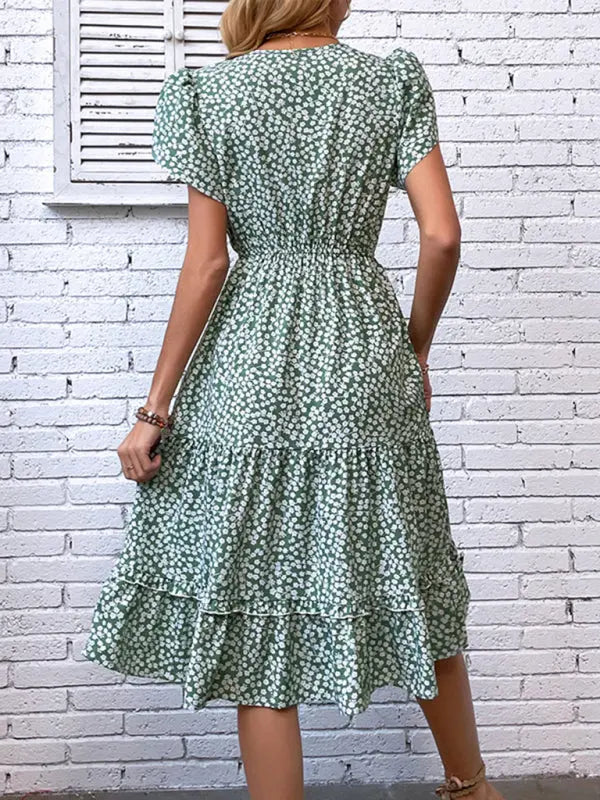 Blue Zone Planet | Green Printed Dress BLUE ZONE PLANET