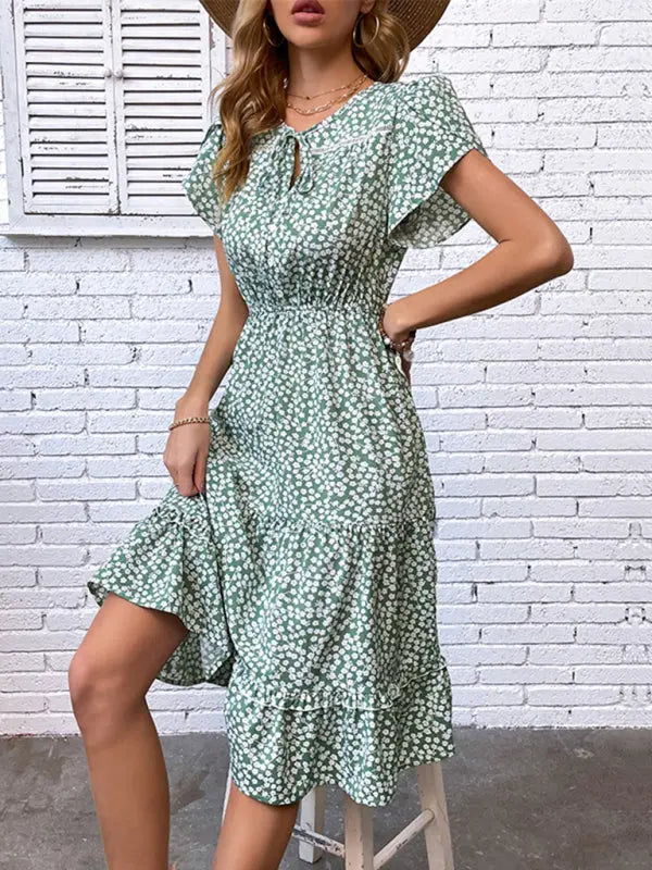 Blue Zone Planet | Green Printed Dress BLUE ZONE PLANET