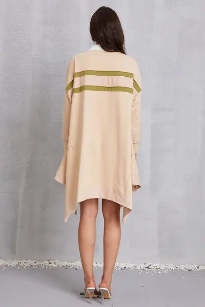 Blue Zone Planet |  Half Button Handkerchief Hem Dress BLUE ZONE PLANET