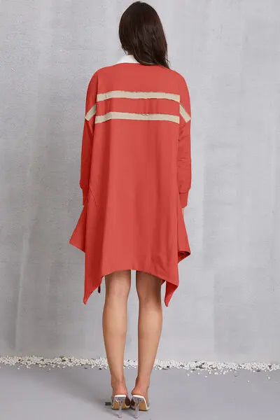 Blue Zone Planet |  Half Button Handkerchief Hem Dress BLUE ZONE PLANET