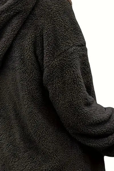 Blue Zone Planet |  Half Zip Dropped Shoulder Oversized Hoodie BLUE ZONE PLANET