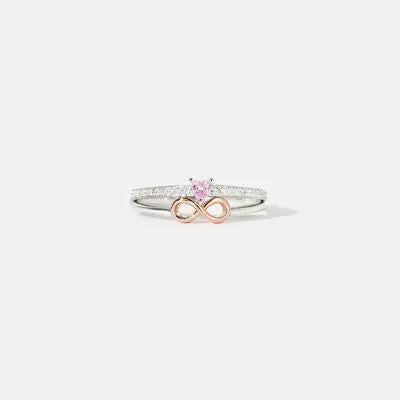 Blue Zone Planet |  Heart Number 8 Zircon Double-Layered Ring BLUE ZONE PLANET