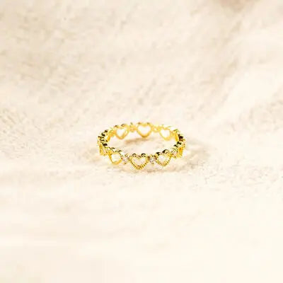 Blue Zone Planet |  Heart Shape 18K Gold-Plated Ring BLUE ZONE PLANET