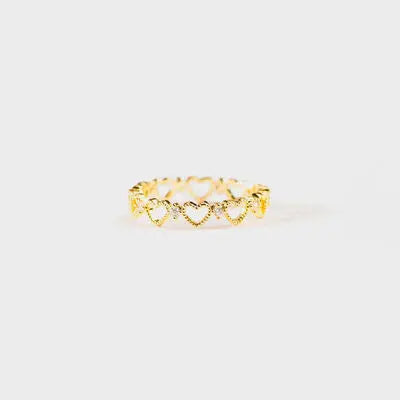 Blue Zone Planet |  Heart Shape 18K Gold-Plated Ring BLUE ZONE PLANET