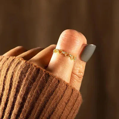 Blue Zone Planet |  Heart Shape 18K Gold-Plated Ring BLUE ZONE PLANET