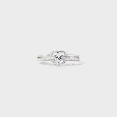Blue Zone Planet |  Heart Shape 925 Sterling Silver Ring BLUE ZONE PLANET
