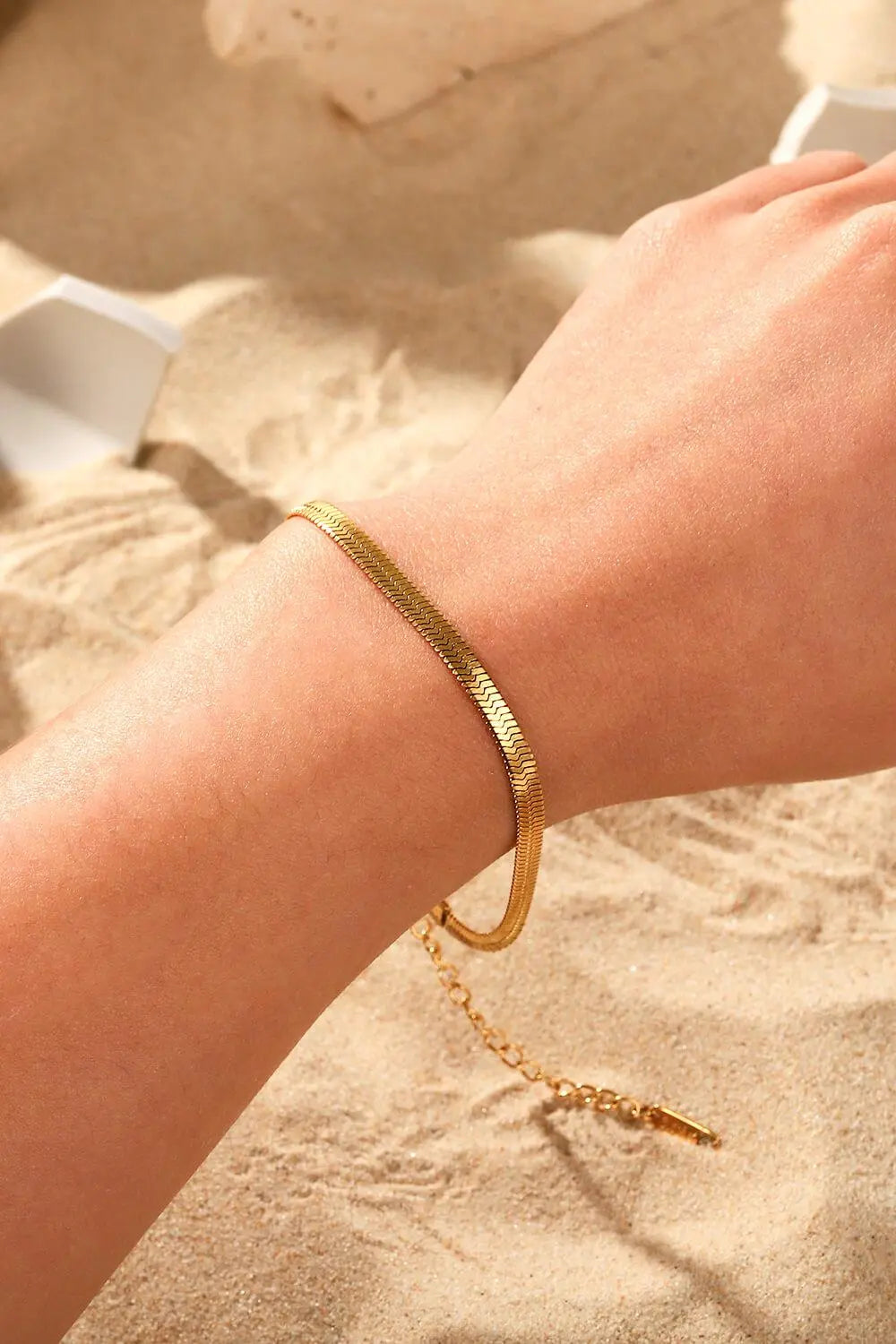 Blue Zone Planet |  Herringbone Chain Stainless Steel Bracelet BLUE ZONE PLANET