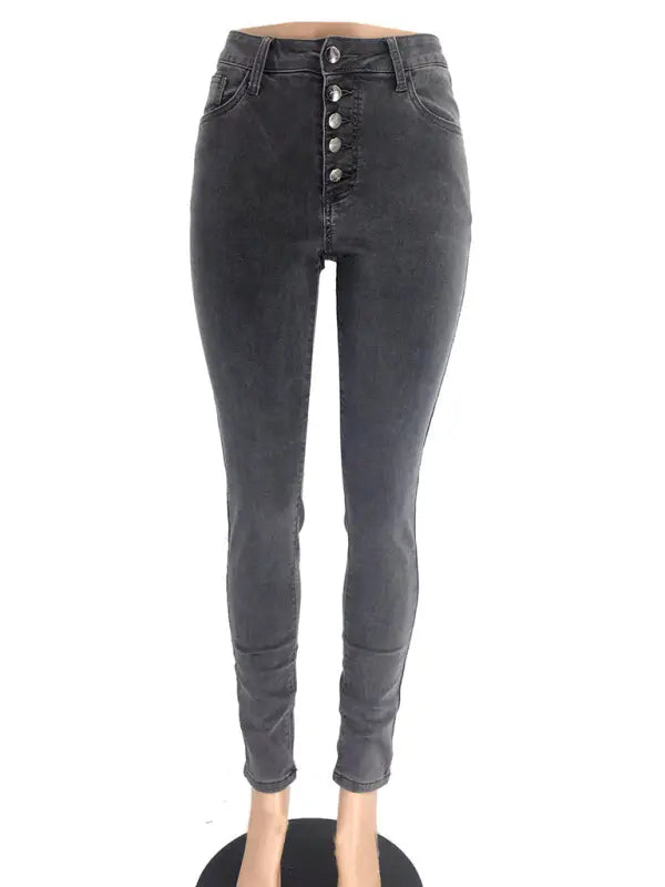 Blue Zone Planet |  High Waist Stretchy Tight Bottom Lift Jeans BLUE ZONE PLANET