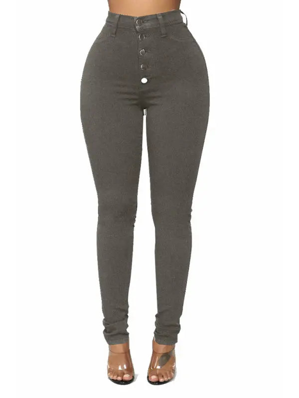 Blue Zone Planet |  High Waist Stretchy Tight Bottom Lift Jeans BLUE ZONE PLANET