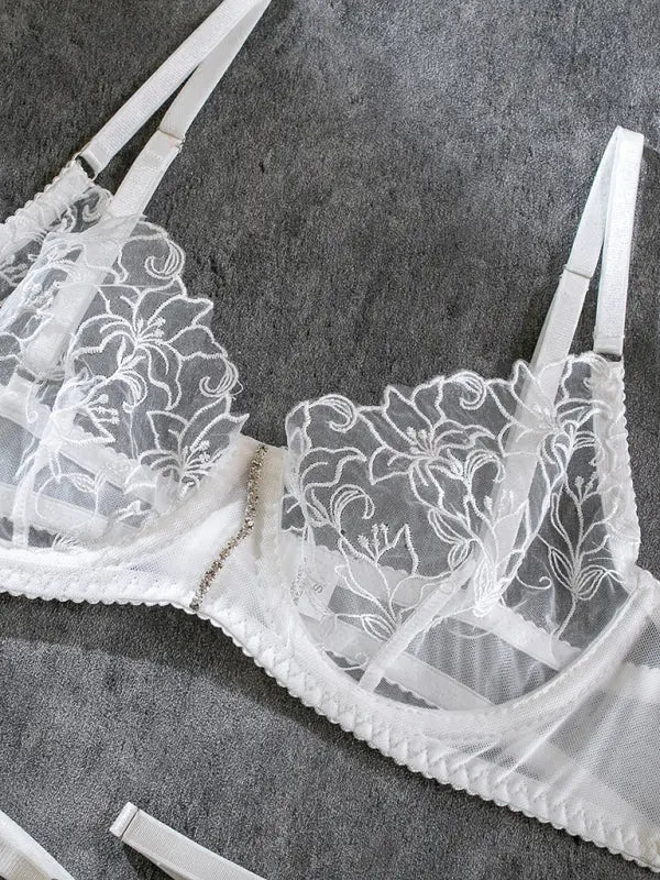 Blue Zone Planet |  Isabella's Hollow Lace Backless Lingerie Set BLUE ZONE PLANET