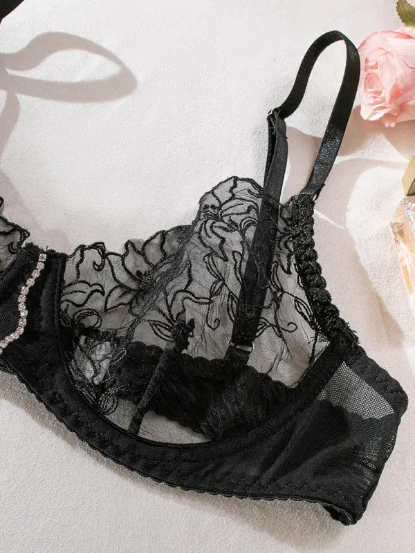 Blue Zone Planet |  Isabella's Hollow Lace Backless Lingerie Set BLUE ZONE PLANET