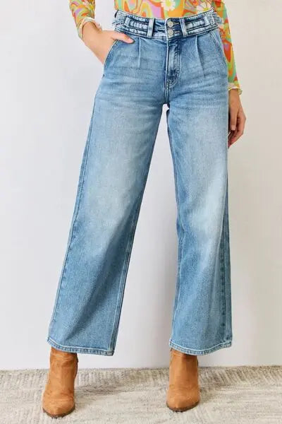 Blue Zone Planet |  Kancan High Waist Wide Leg Jeans BLUE ZONE PLANET