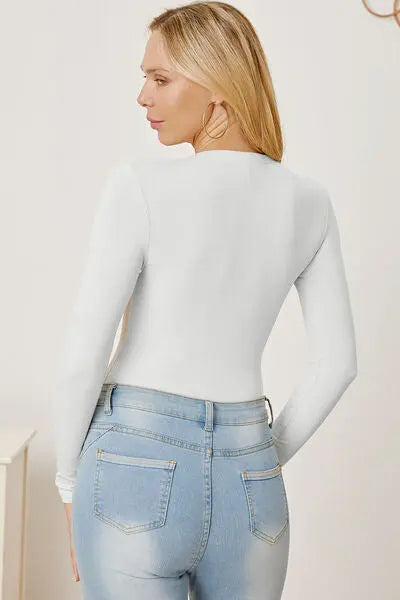 Blue Zone Planet |  Mia's Zip-Up Long Sleeve Bodysuit BLUE ZONE PLANET