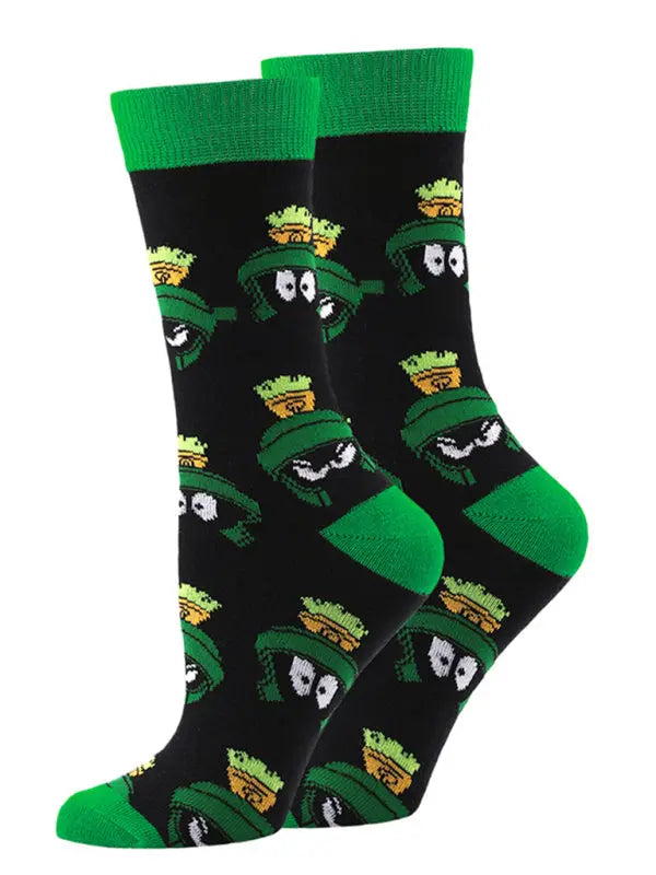 Blue Zone Planet |  New Autumn and Winter Halloween Pumpkin Devil Bat Cartoon Mid-calf Socks kakaclo