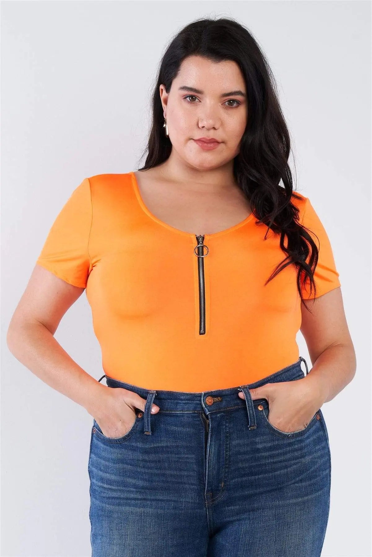 Blue Zone Planet |  Plus Size Bodysuit Blue Zone Planet