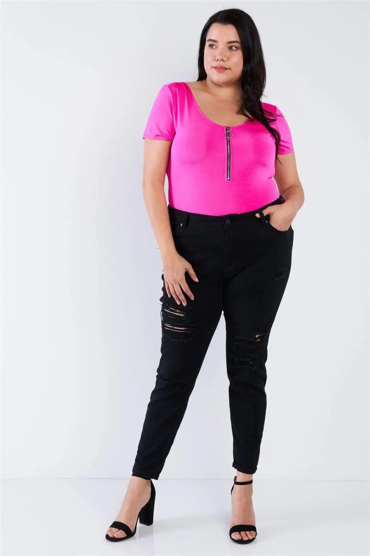 Blue Zone Planet |  Plus Size Bodysuit Blue Zone Planet