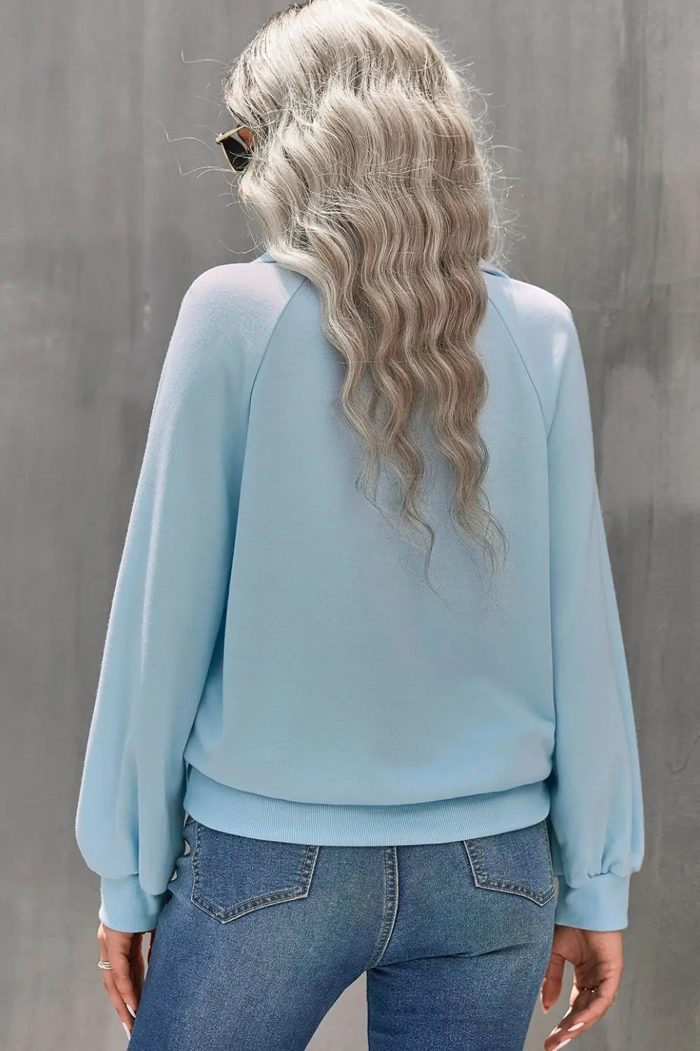 Blue Zone Planet |  Quarter-Button Collared Sweatshirt BLUE ZONE PLANET