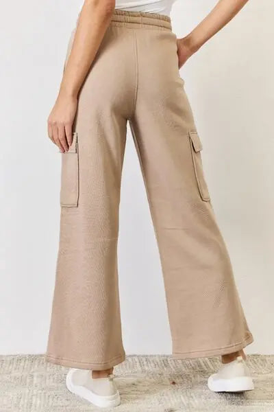 Blue Zone Planet |  RISEN High Waist Cargo Wide Leg Pants BLUE ZONE PLANET