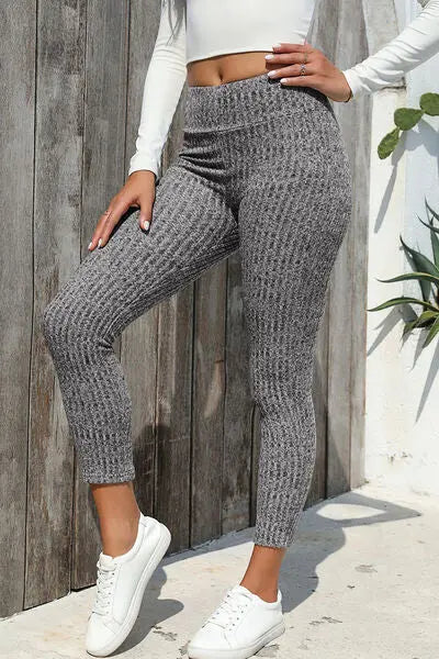 Blue Zone Planet |  Ribbed High Waist Leggings BLUE ZONE PLANET
