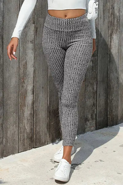 Blue Zone Planet |  Ribbed High Waist Leggings BLUE ZONE PLANET