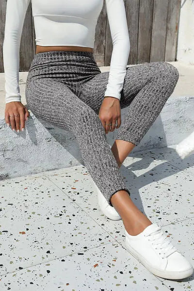 Blue Zone Planet |  Ribbed High Waist Leggings BLUE ZONE PLANET