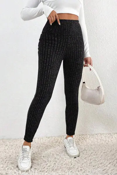 Blue Zone Planet |  Ribbed High Waist Leggings BLUE ZONE PLANET