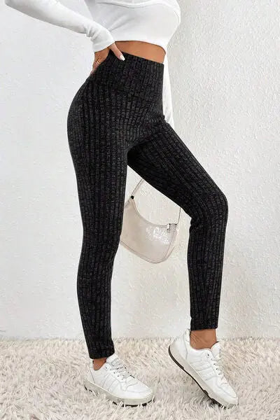 Blue Zone Planet |  Ribbed High Waist Leggings BLUE ZONE PLANET