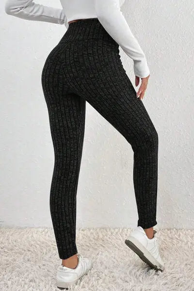 Blue Zone Planet |  Ribbed High Waist Leggings BLUE ZONE PLANET