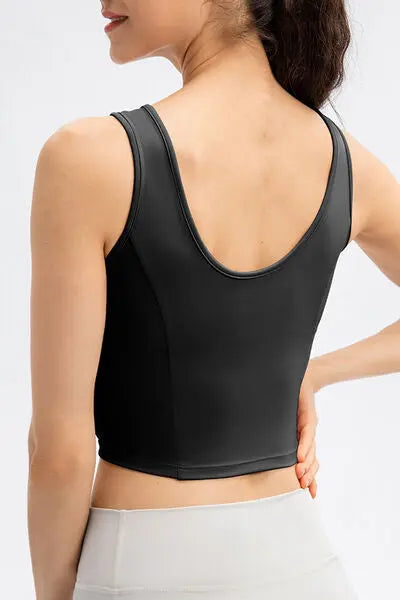 Blue Zone Planet |  Round Neck Wide Strap Active Tank BLUE ZONE PLANET