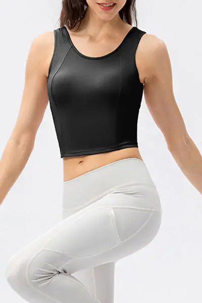 Blue Zone Planet |  Round Neck Wide Strap Active Tank BLUE ZONE PLANET