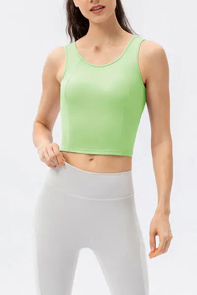 Blue Zone Planet |  Round Neck Wide Strap Active Tank BLUE ZONE PLANET